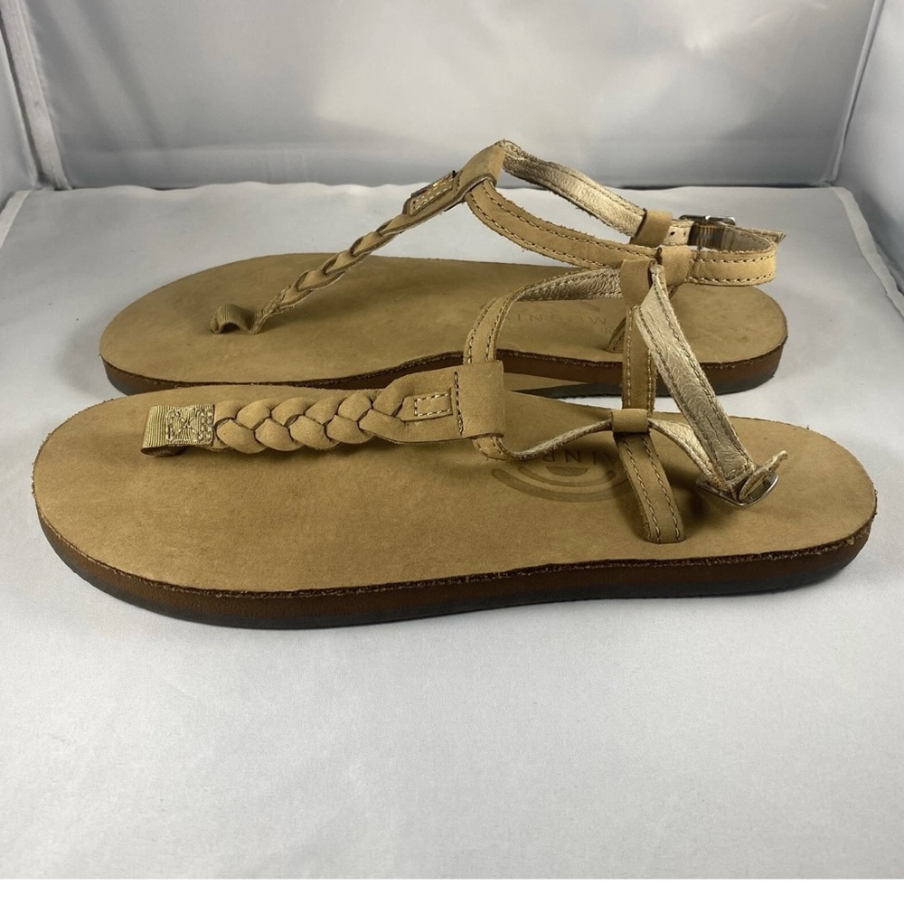 Rainbow Beige Braided Strap Sandals